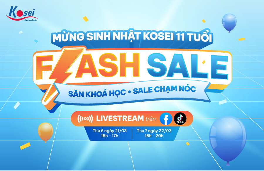 [ THÔNG BÁO ] KOSEI Livestream FLASHSALE